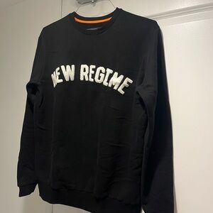 New Regime Black Logo Crewneck